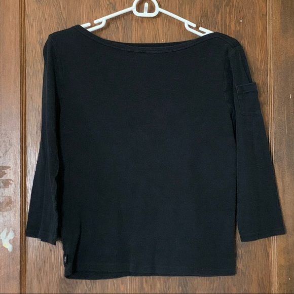 🖤✨Chaps: Boat Neck 3/4 sleeve with sleeve pocket top - Picture 3 of 8